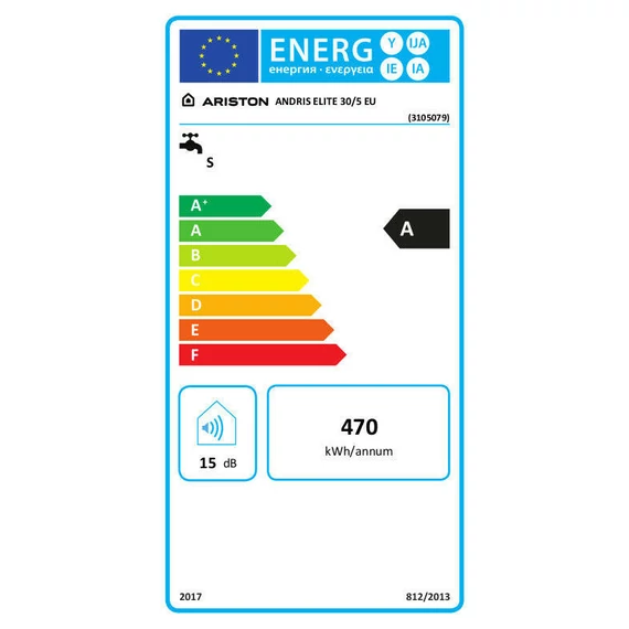 Ariston AN Elite 30/5 EU felsős elektromos vízmelegítő (3105079)