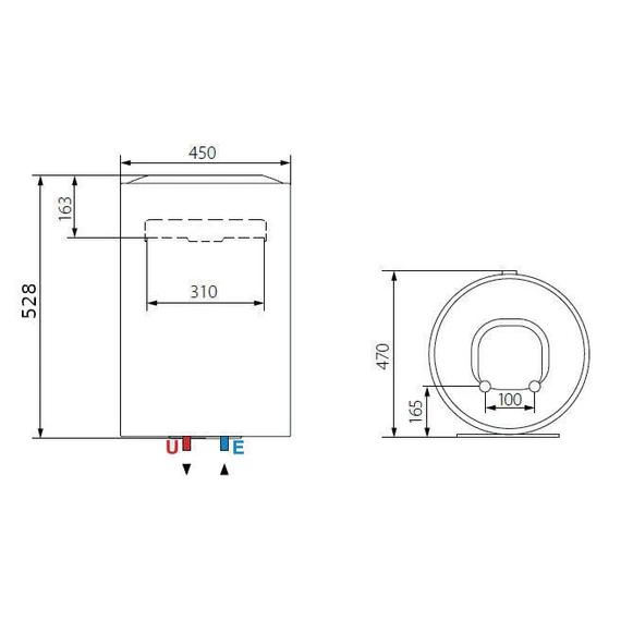 Ariston Lydos Eco 50 V 1,8K EU elektromos vízmelegítő 50 literes, LED kijelzővel 3201857
