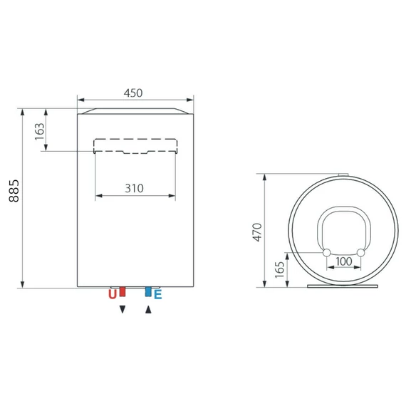 Ariston Lydos Eco 100 V 1,8K EU elektromos vízmelegítő 100 literes, LED kijelzővel 3201859