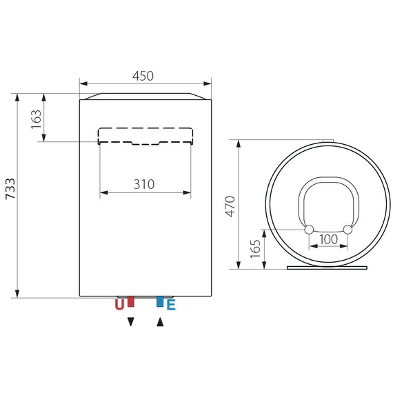 Ariston Lydos Plus 80 V 1,8K EN EU elektromos vízmelegítő 80 literes, programozható 3201870
