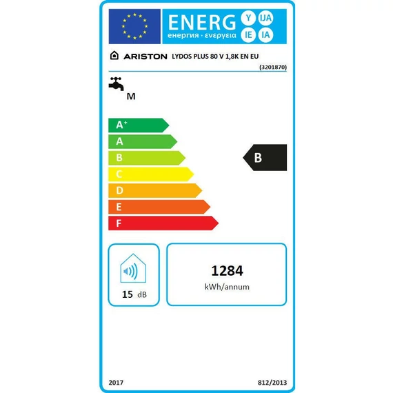 Ariston Lydos Plus 80 V 1,8K EN EU elektromos vízmelegítő 80 literes, programozható 3201870