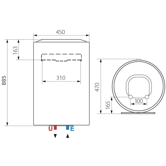 Ariston Lydos Plus 100 V 1,8K EN EU elektromos vízmelegítő 100 literes, programozható 3201871