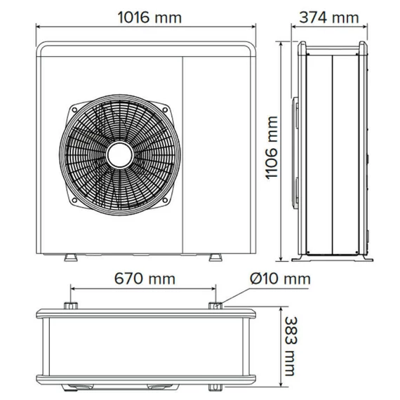 Ariston Nimbus Compact 80 M 2Z NET R32 monob. hősziv. 8 kW, beltéri+180l HMV, 1 fütőkör, 1 fázis