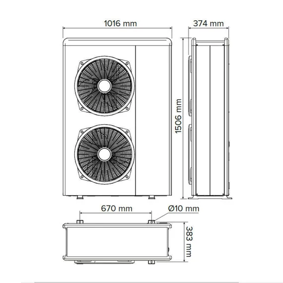 Ariston Nimbus Compact 120 M 2Z NET R32 monob. hősziv. 12 kW, beltéri+180l HMV, 1 fütőkör, 1 fázis