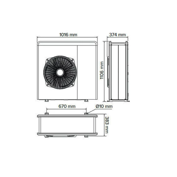 Ariston Nimbus Flex 80 M-T NET R32 monoblokkos hőszivattyú (3301881)