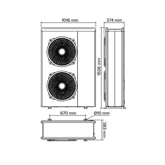 Ariston Nimbus Flex 120 M NET R32 monoblokkos hőszivattyú (3301882)