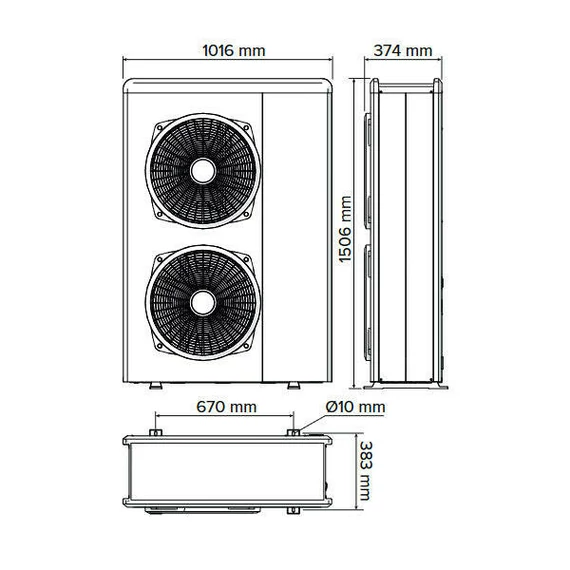 Ariston Nimbus Flex 150 M-T NET R32  monoblokkos hőszivattyú ( 3301885 )