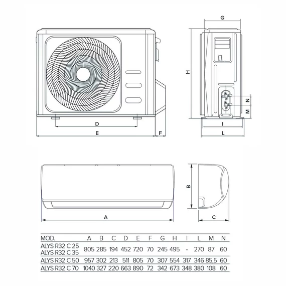 Ariston Alys 25 mono split klíma szett 2.8 kW; ajándék WiFi modullal (3381411)