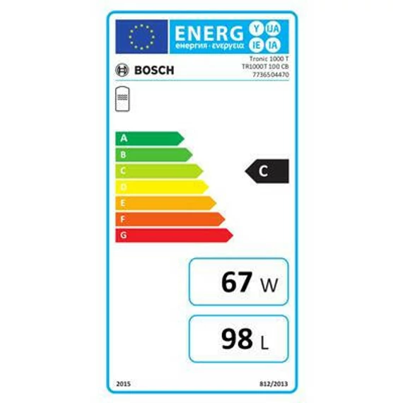 Bosch Tronic 1000T 100 CB elektromos vízmelegítő, balos csatlakozással 2000W (7736504470)