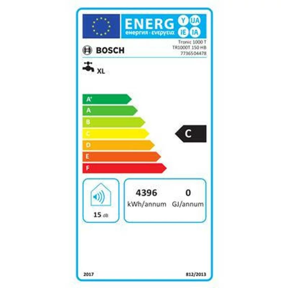 Bosch Tronic 1000T 150 HB fekvő vízmelegítő fali (ES 150 5 2000W BO L1X-NTWHB) (7736504478)