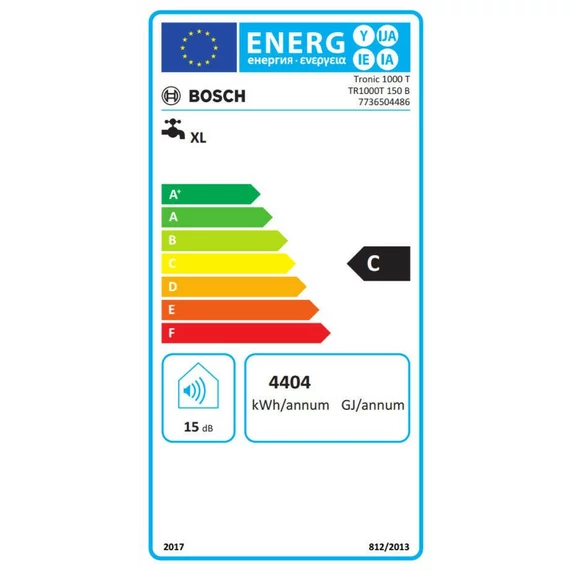 Bosch Tronic 1000T 150 B függőleges vízmelegítő fali (ES 150 5 2000W BO L1X-NTWVB) (7736504486)