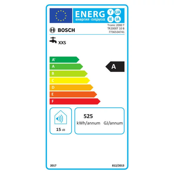 Bosch Tronic 2000T 10B mini elektromos vízmelegítő felső elhelyezésű