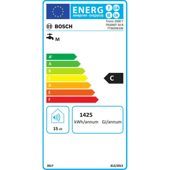 Bosch Tronic 2000T 50 B fali függőleges vízmelegítő