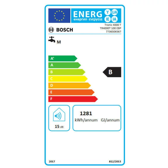 Bosch Tronic 4000T 100 EBP fali függőleges vízmelegítő (7736506567)
