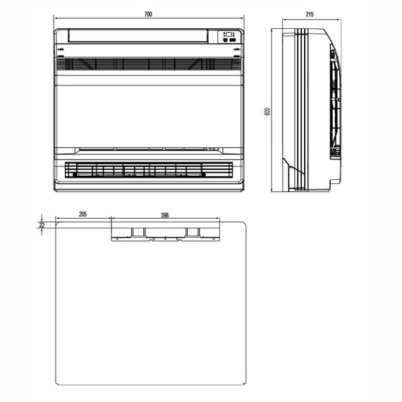 Gree multi split klíma beltéri konzol egység 3.5 kW (GEH12AA-K6DNA1E/I)