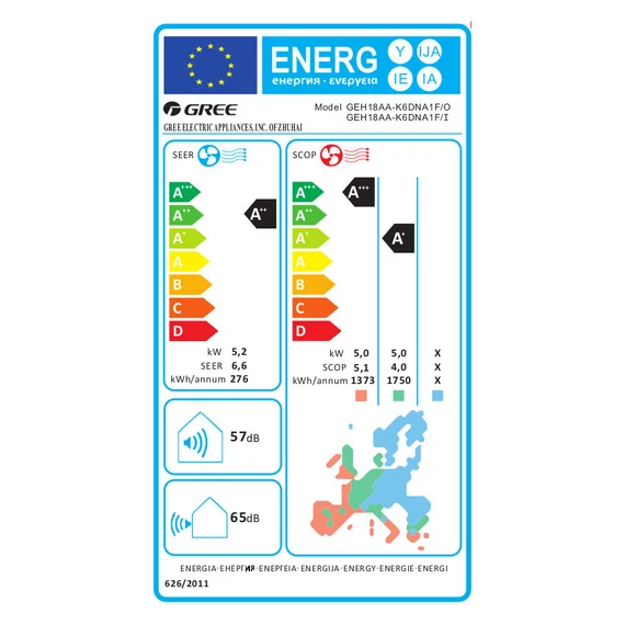 Gree mono split klíma szett konzolos 5.2 kW (GEH18AA-K6DNA1F)