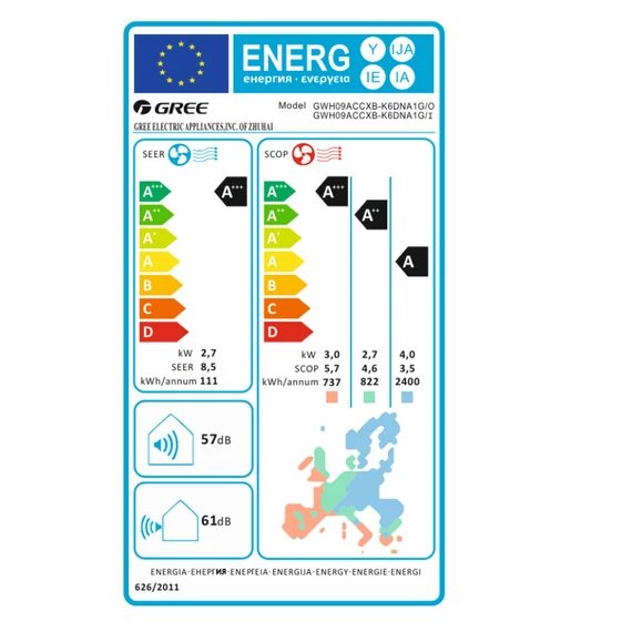 Gree Comfort Pro mono split klíma szett 2.7 kW (GWH09ACCXB-K6DNA1G)