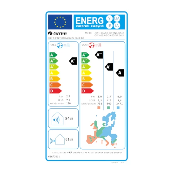 Gree Winter mono split klíma szett 2.7 kW (GWH09AGC-K6DNA2W)
