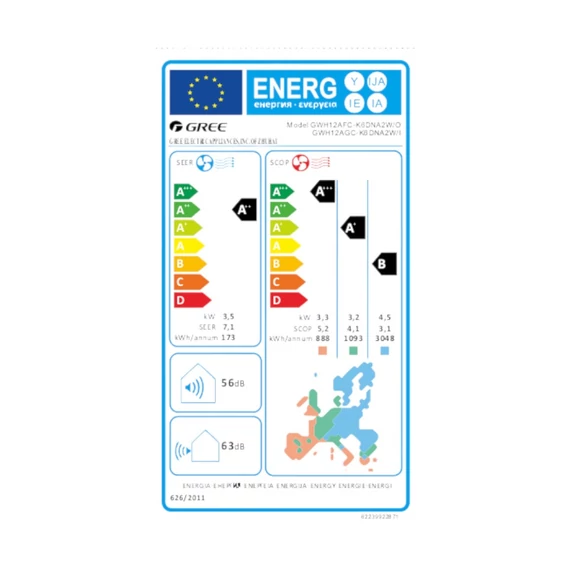 Gree Winter mono split klíma szett 3.5 kW (GWH12AGC-K6DNA2W)