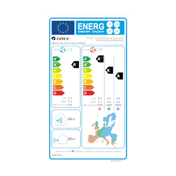 Gree Winter mono split klíma szett 5.3 kW (GWH18AGD-K6DNA2W)