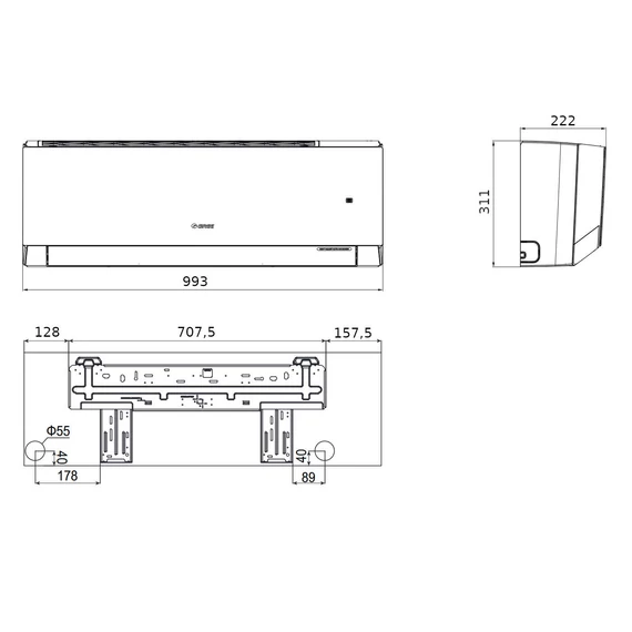 Gree Smart one mono split klíma szett 5.2 kW (GWH18AODXE-K6DNA2A)