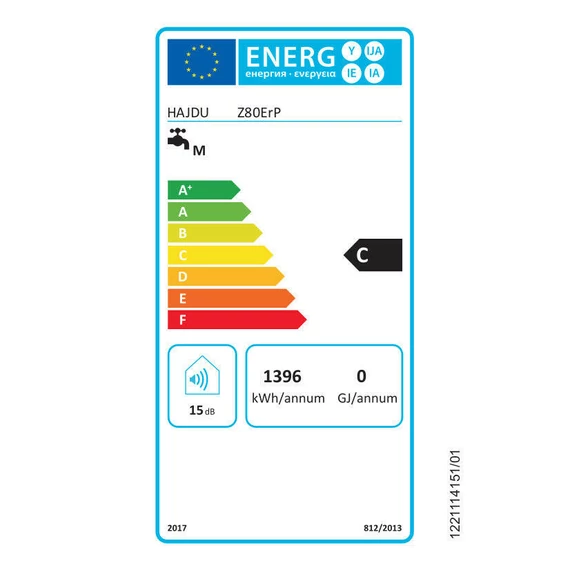 Hajdu Z-80 ErP elektromos forróvíztároló 80 literes 1800 watt fali függőleges (2111811115)