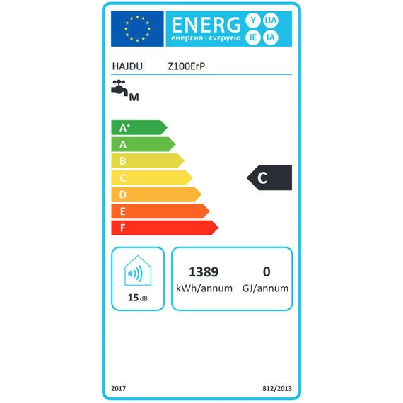 Hajdu Z-100 ErP elektromos forróvíztároló 100 l 1800 watt fali függőleges