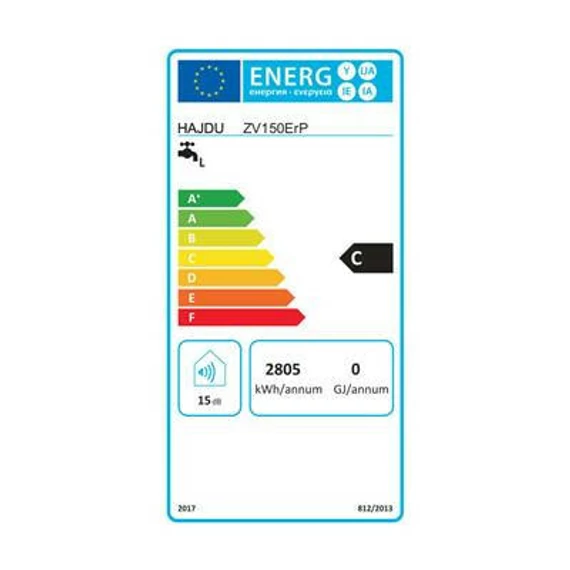 Hajdu ZV150 ErP elektromos vízmelegítő 150 literes, vízszintes (2112111221)