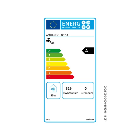 Hajdu Aquastic 5A átfolyós elektromos vízmelegítő 5 literes alsós egykaros csapteleppel, Új!! (2121123421)