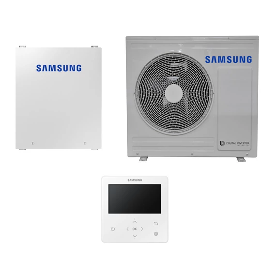 Samsung Mono R32 hőszivattyú 5 kW + vezérlő szett (szelepvezérlő + szabályzó), 1 fázis (M-R32-5-0-1)