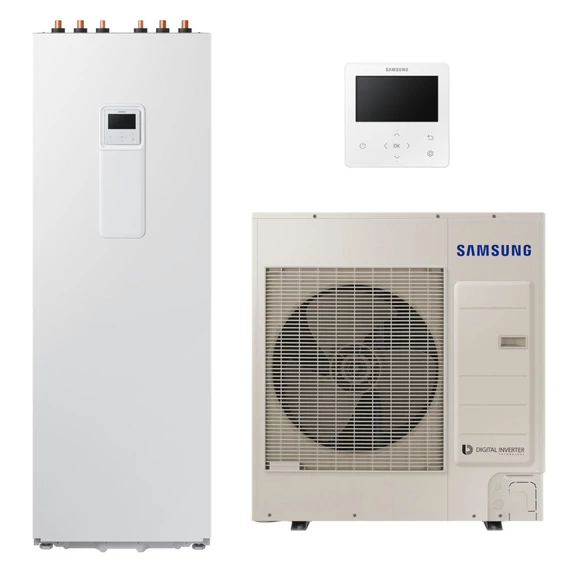 Samsung Mono ClimateHub R32 hőszivattyú 8 kW + 200l-es tartály + vezetékes szabályzó, 1 fázis (MCH-R32-8-1-1)