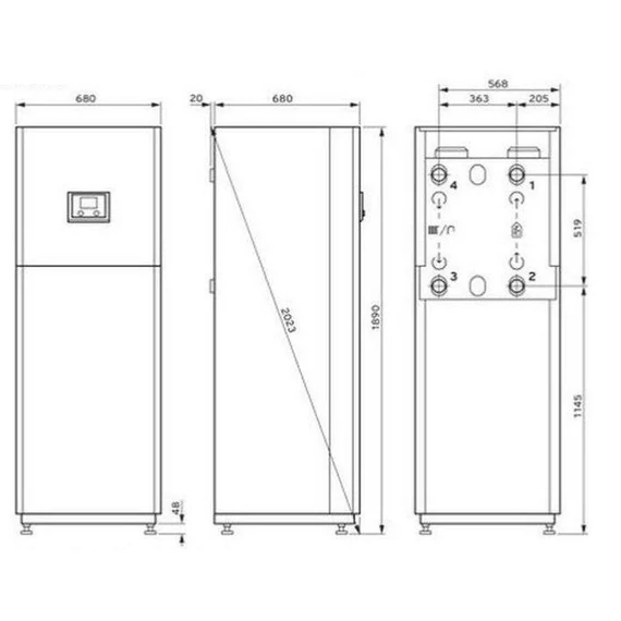VAILLANT geoTHERM perform VWS 780/3 S1 hőszivattyú talajhő-víz, passzív hűtéssel, 3 fázis (0010037622)