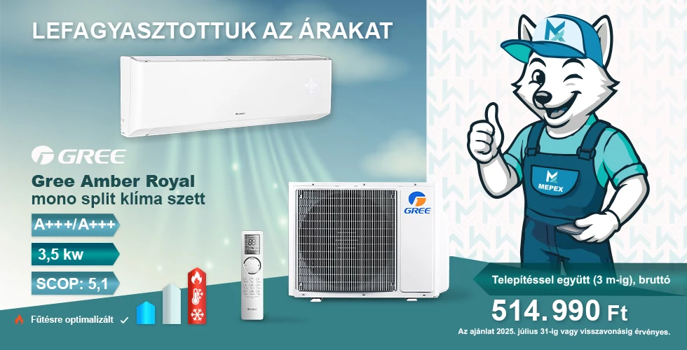 Gree Amber Royal klímaszerelés és helyszíni felmérés